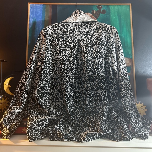 Designs by S.A.D. Chic Black and White Women's Blazer Vintage Size 14 - Picture 9 of 16